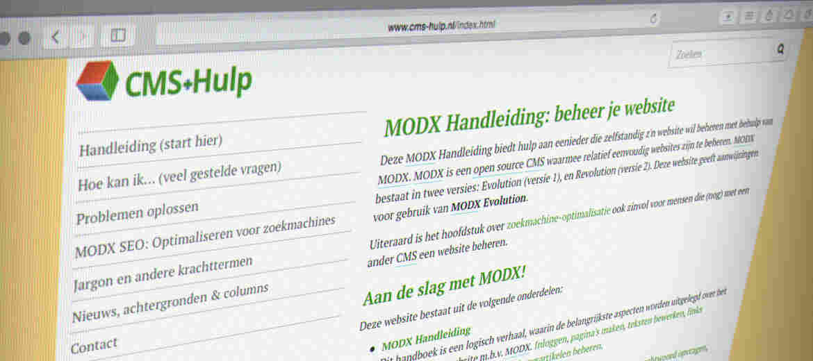 CMS-hulp.nl: beheer je website met MODX