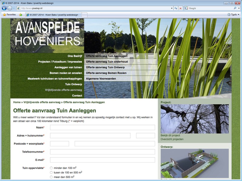 Ook offertes zijn prima aan te vragen via tablet of smartphone.