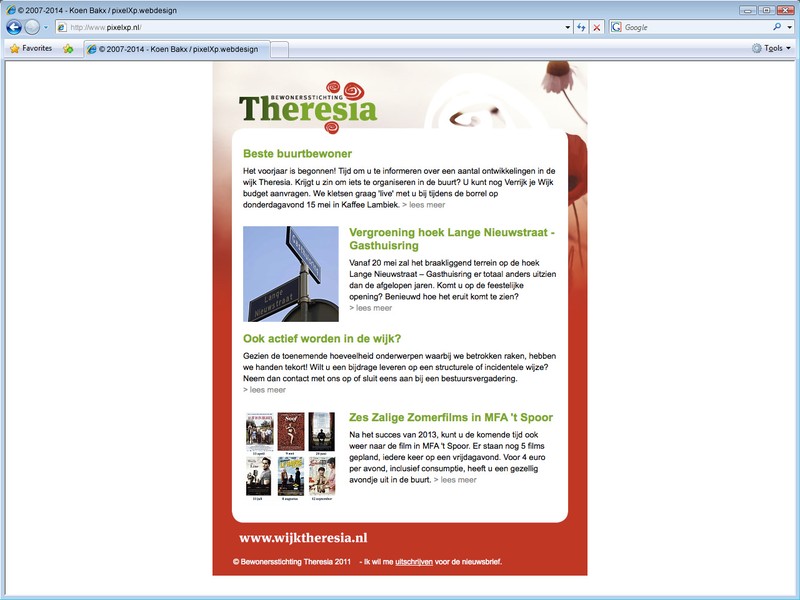 M.b.v. het CMS kunnen mailings worden samengesteld die zijn geoptimaliseerd voor gebruik in Mailchimp.