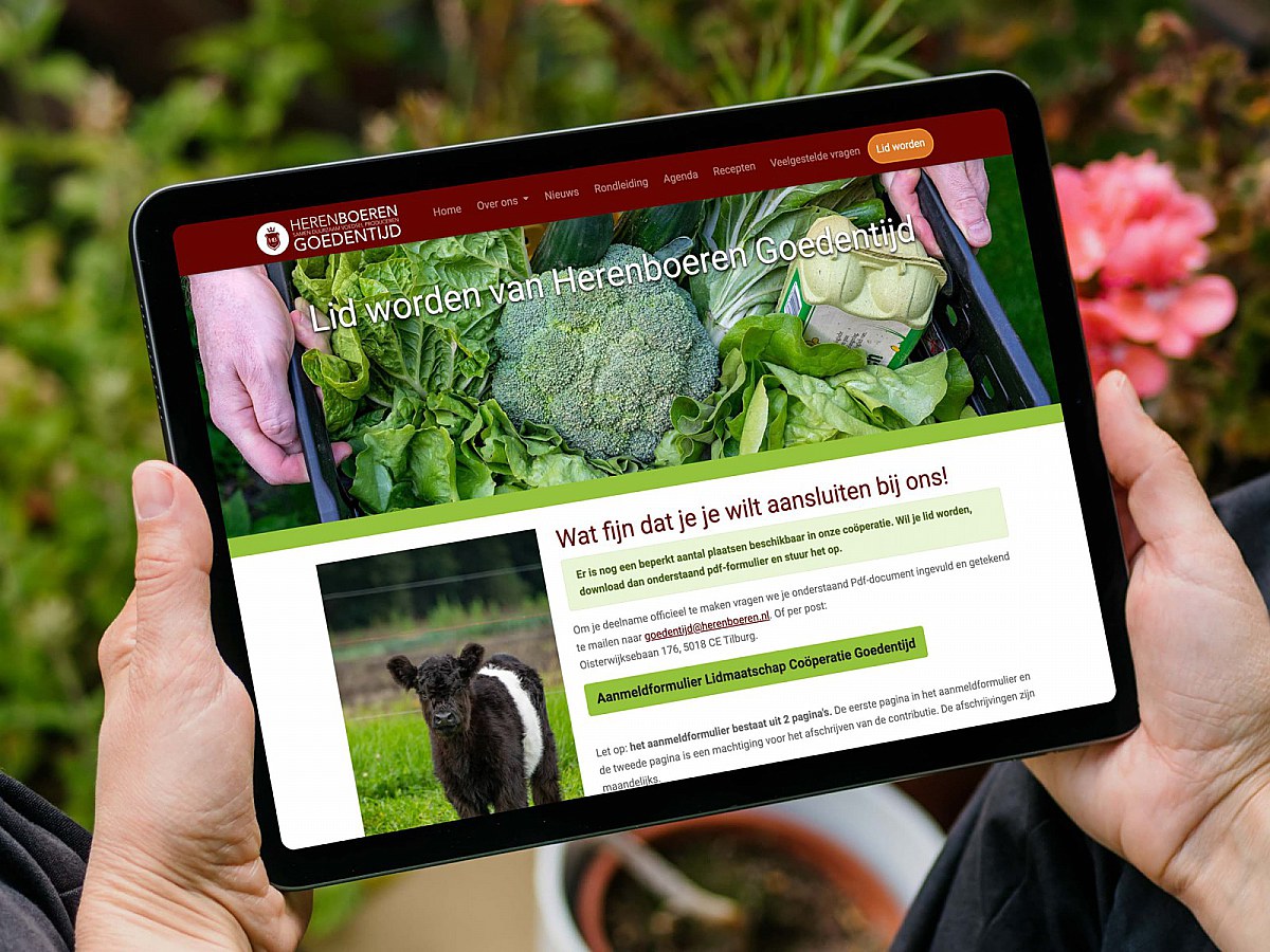 Webdesign Tilburg: Lid worden van Herenboeren Goedentijd