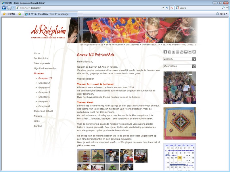 Elke klas kan een eigen pagina bijwerken