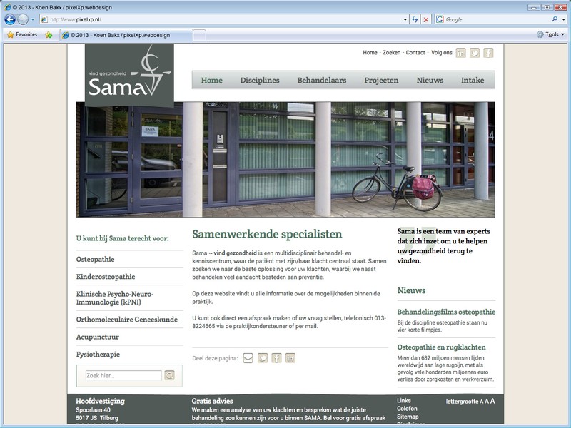 Beheer van deze website gebeurde voorheen mbv Wordpress, maar is door pixelXp voorzien van MODX.