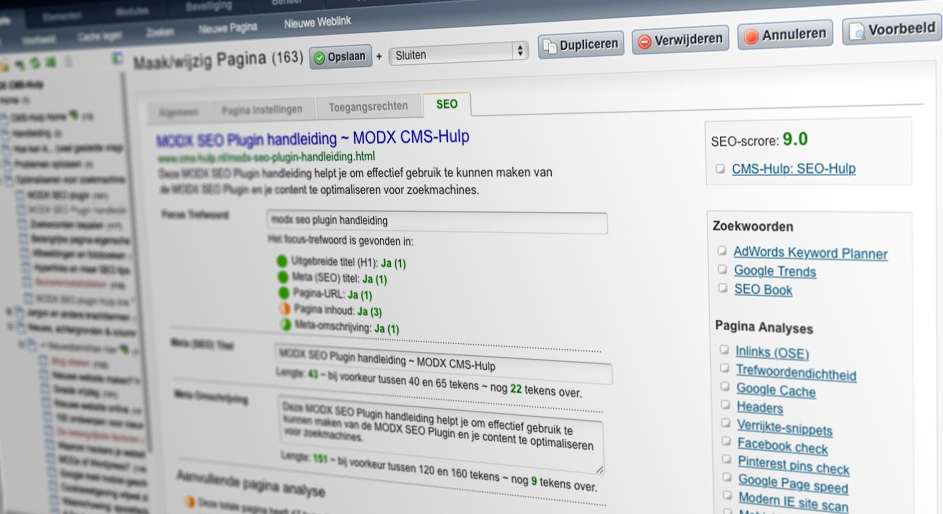 MODX SEO Plugin helpt bij zoekmachine-optimalisatie